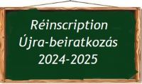 Réinscription 2024-2025